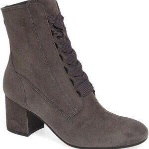 PAUL GREEN Tracy Gray Suede Victorian Lace Up Ankle Boots Size 6.5